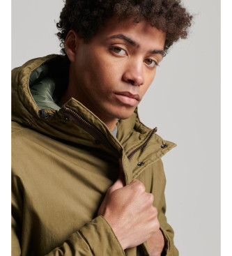 Superdry Hooded jacket with cotton lining Deck green