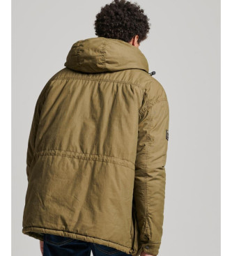 Superdry Hooded jacket with cotton lining Deck green