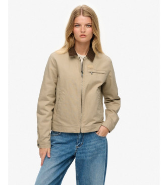 Superdry Kordelkragen Steppjacke Ranch Humus beige