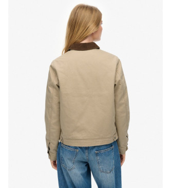 Superdry Kordelkragen Steppjacke Ranch Humus beige