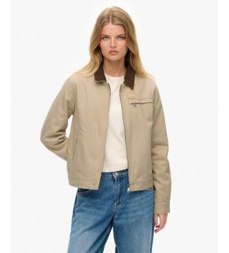 Superdry Kordelkragen Steppjacke Ranch Humus beige