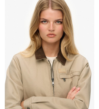 Superdry Kordelkragen Steppjacke Ranch Humus beige
