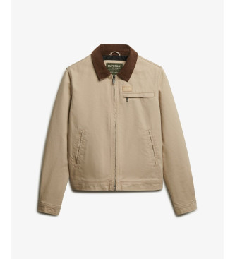 Superdry Kordelkragen Steppjacke Ranch Humus beige