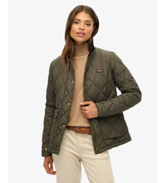 Superdry Jas met koord afgezette voering groen