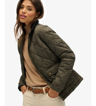 Superdry Jas met koord afgezette voering groen