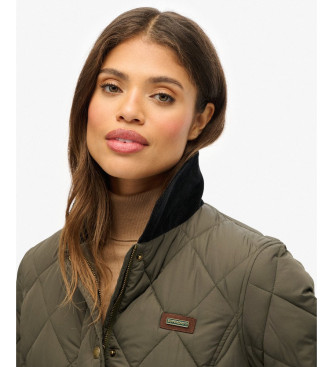 Superdry Jas met koord afgezette voering groen