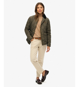 Superdry Jas met koord afgezette voering groen