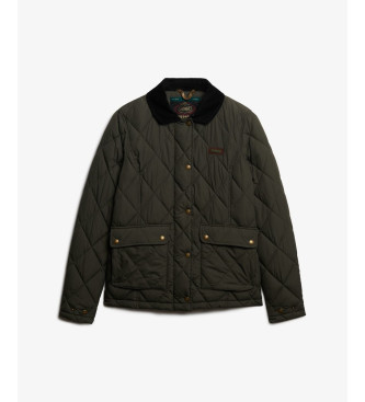 Superdry Jas met koord afgezette voering groen