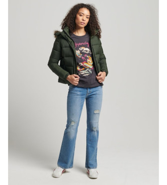 Superdry Giacca corta intermedia verde con cappuccio