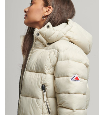 Superdry Chaqueta corta con capucha Fuji blanco