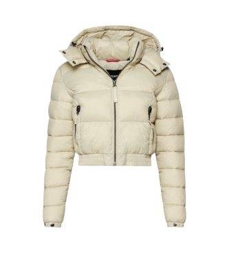 Superdry Chaqueta corta con capucha Fuji blanco