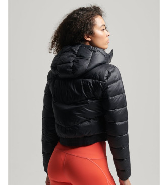 Superdry Chaqueta corta con capucha Fuji negro