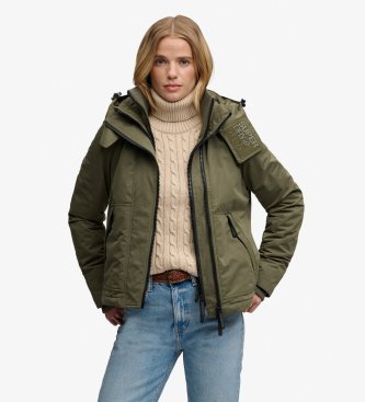 Superdry Veste Coupe-Vent Arctique MF avec Capuche verte
