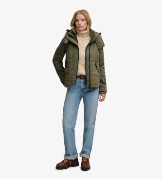 Superdry Veste Coupe-Vent Arctique MF avec Capuche verte