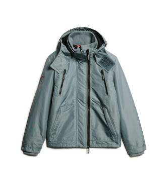 Superdry Kurtka wiatrówka z kapturem Mountain blue