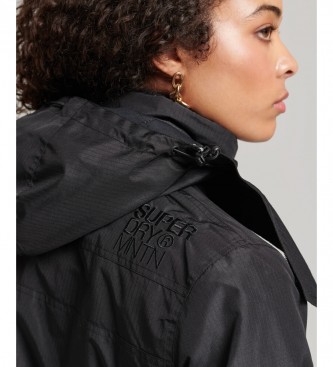 Superdry Windbreakerjakke med htte Mountain black