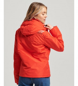 Superdry Mountain Hooded Windbreaker Jacket red