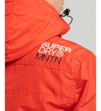 Superdry Mountain Hooded Windbreaker Jacket rouge