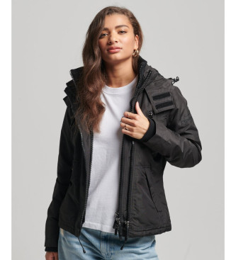 Superdry Veste coupe-vent avec capuche et logo noir