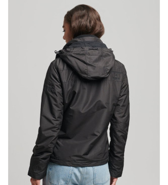 Superdry Veste coupe-vent avec capuche et logo noir