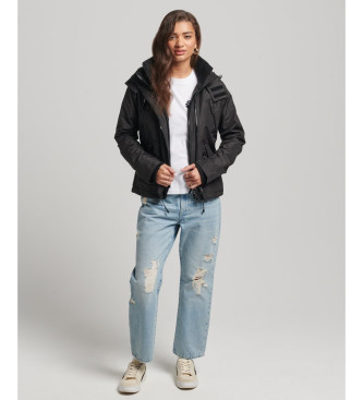 Superdry Veste coupe-vent avec capuche et logo noir