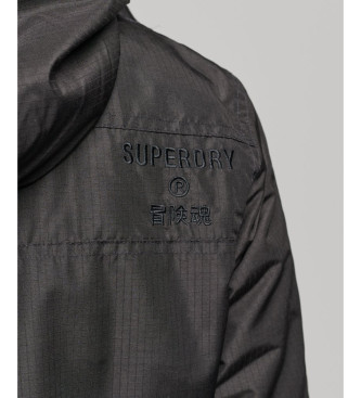 Superdry Veste coupe-vent avec capuche et logo noir