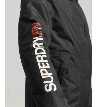 Superdry Vetrovka s kapuco Yachter črna