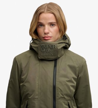 Superdry Veste Coupe-Vent Arctique MF avec Capuche verte