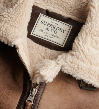 Superdry Giacca in montone taupe