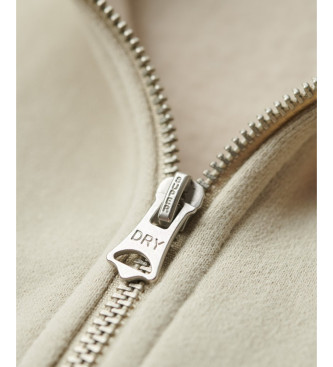 Superdry Trningsjakke med lynls og logo Essential beige