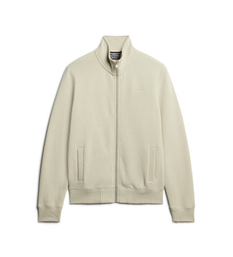 Superdry Trningsjakke med lynls og logo Essential beige