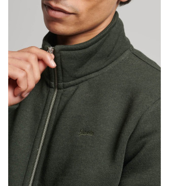 Superdry Veste de survtement avec fermeture clair et logo Vert essentiel