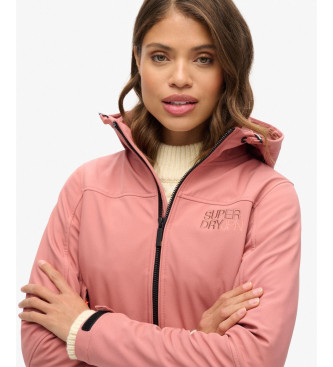 Superdry Giacca da trekking Soft Shell con cappuccio rosa