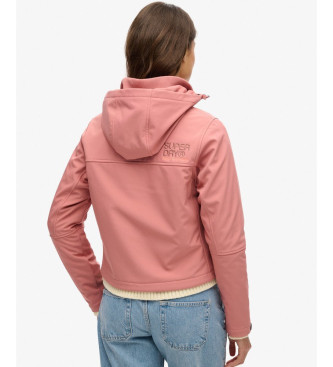 Superdry Trekkingjakke i softshell med pink htte