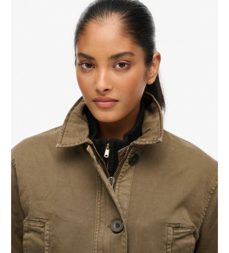 Superdry Chaqueta Dropped Waist marrn