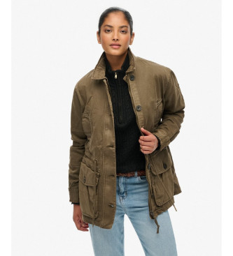 Superdry Chaqueta Dropped Waist marrn