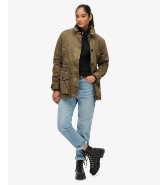 Superdry Chaqueta Dropped Waist marrn