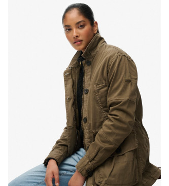 Superdry Chaqueta Dropped Waist marrn
