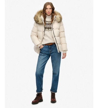 Superdry Everest 5 Baffle Puffer Jacket beige