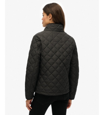 Superdry Schwarze gefütterte Estate Country-Jacke