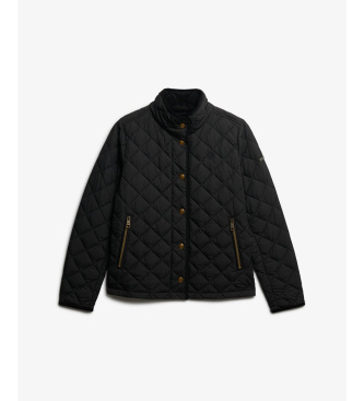 Superdry Schwarze gefütterte Estate Country-Jacke