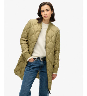 Superdry Long Lined Jacket Studios green