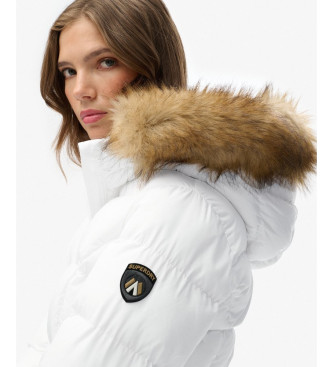 Superdry Giacca imbottita con cintura Fuji, bianca