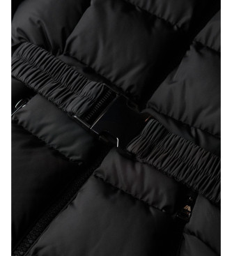 Superdry Fuji Kurtka puchowa z paskiem czarna