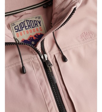 Superdry Giacca da trekking rosa a blocchi di colore