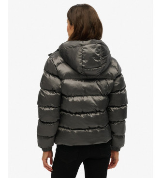 Superdry Hooded Luxe Sports Puffer Jacket black