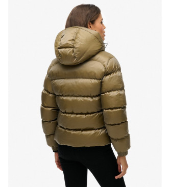 Superdry Luxe Sport-Pufferjacke mit Kapuze grn