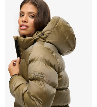 Superdry Luxe Sport-Pufferjacke mit Kapuze grn