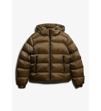 Superdry Luxe Sport-Pufferjacke mit Kapuze grn