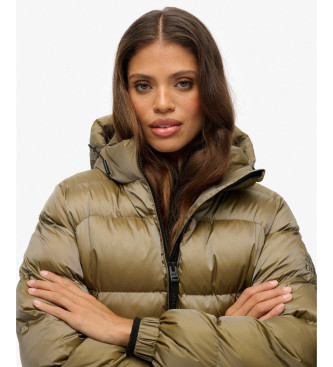 Superdry Luxe Sport-Pufferjacke mit Kapuze grn